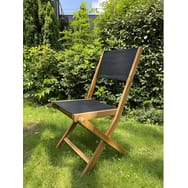 GARDENSTAR Chaise en bois et textilène JAVA